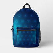 Ein blauer Rucksack mit einer Vordertasche  (Vorderseite)