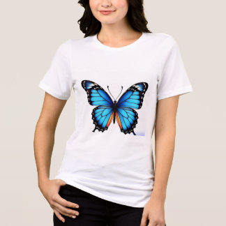 Ein blauer Schmetterling T - Shirt/ Tri-Blend Shirt