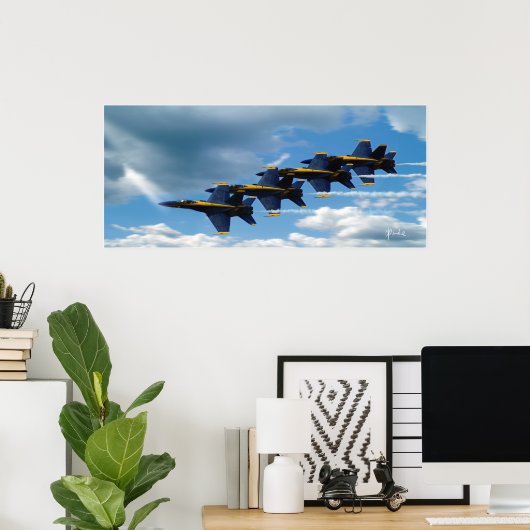 Ein blauer Streifen Poster (Heimbüro)