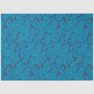 ein blauer und schwarzer Hintergrund mit einem Mus Seidenpapier