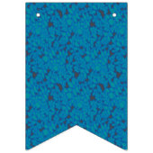 ein blauer und schwarzer Hintergrund mit einem Mus Wimpelkette (Erste Fahne)