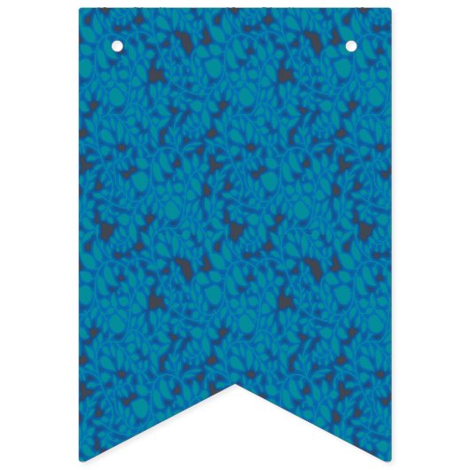 ein blauer und schwarzer Hintergrund mit einem Mus Wimpelkette (Erste Fahne)