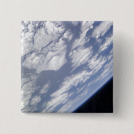 Ein blauer und weißer Teil der Erde Button (Vorderseite)