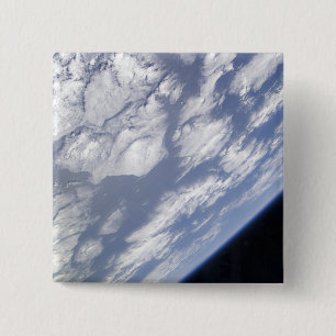 Ein blauer und weißer Teil der Erde Button