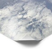 Ein blauer und weißer Teil der Erde Fotodruck (Ecke)