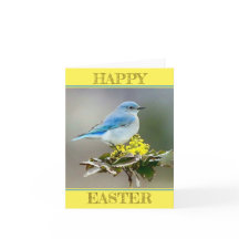 Ein Blauer Vogel im Frühling