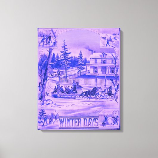 Ein blauer Winter aus dem 19. Jahrhundert Leinwanddruck (Vorderseite)