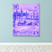 Ein blauer Winter aus dem 19. Jahrhundert Leinwanddruck (Insitu (Holzboden))