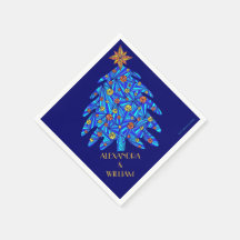 Ein blaues Abstraktes Ferienhaus Tree Personalisie