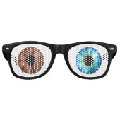 Ein blaues Auge und ein braunes Auge! Partybrille (Vorderseite)