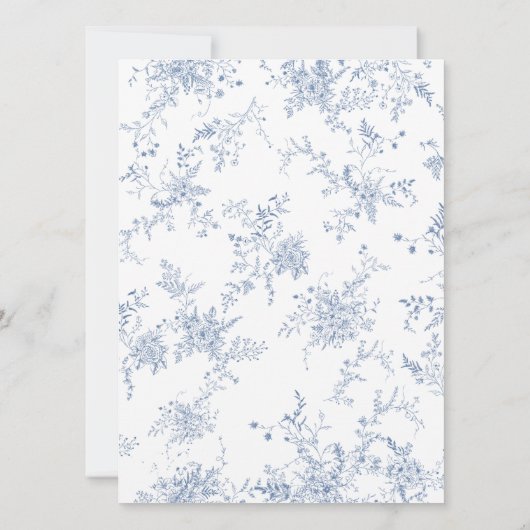 Ein blaues Brautparty unter der Game Card Einladung (Rückseite)