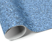 Ein blaues Glitter-Verpackungspapier-Rollo  Geschenkpapier (Rolleneckpunkt)
