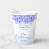 Ein blaues Hydrangea-Brautparty gedruckt Pappbecher (Vorderseite)
