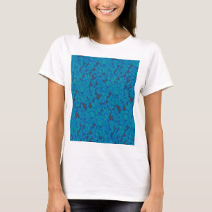 Ein blaues Papier mit einem kreativen Kunstmuster T-Shirt