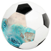 Ein blaues Shabby Chic Ephemera Design Serie 7 Fußball (Dreiviertel)