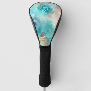 Ein blaues Shabby Chic Ephemera Design Serie 7 Golf Headcover