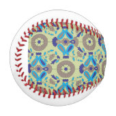 ein blaues und grünes Muster auf grünem Hintergrun Baseball (Vorderseite Links)