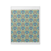 ein blaues und grünes Muster auf grünem Hintergrun Notizblock (Rotiert)