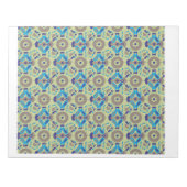 ein blaues und grünes Muster auf grünem Hintergrun Notizblock (Vorderseite)