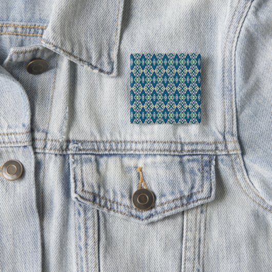 ein blaues und grünes Muster mit weißem Hintergrun Button (Beispiel)