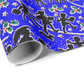 Ein blaues Weihnachten im Regen-Packpapier Geschenkpapier (Rolleneckpunkt)