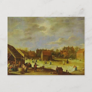 Ein bleichender Boden von David Teniers dem Jünger Postkarte