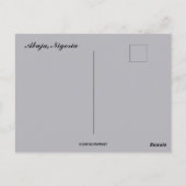 Ein Blick auf Abuja Nigeria Postkarte (Rückseite)