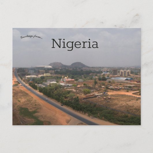 Ein Blick auf Abuja Nigeria Postkarte (Vorderseite)