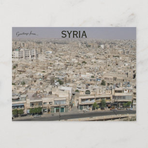 Ein Blick auf Aleppo Syrien Postkarte