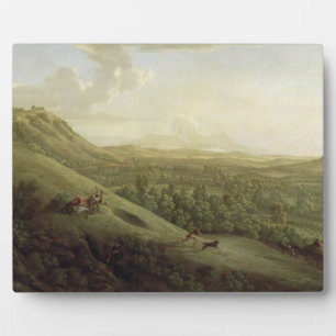 Ein Blick auf Boxhill, Surrey, mit Dorking im Dis Fotoplatte