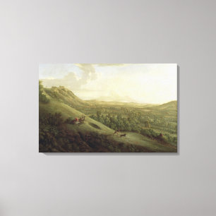Ein Blick auf Boxhill, Surrey, mit Dorking im Dis Leinwanddruck