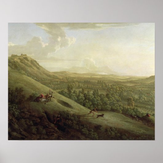Ein Blick auf Boxhill, Surrey, mit Dorking im Dis Poster (Vorne)