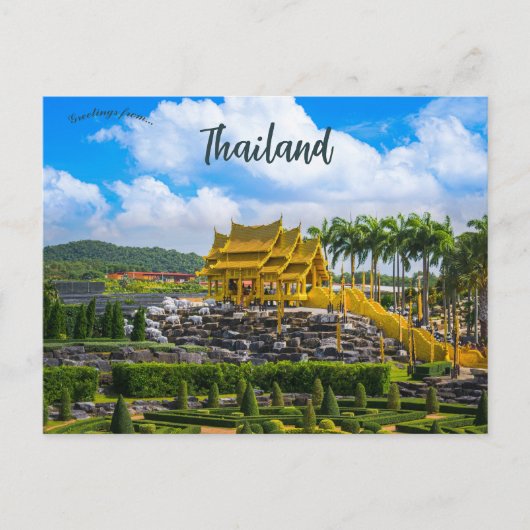 Ein Blick auf Chonburi in Thailand Postkarte (Vorderseite)