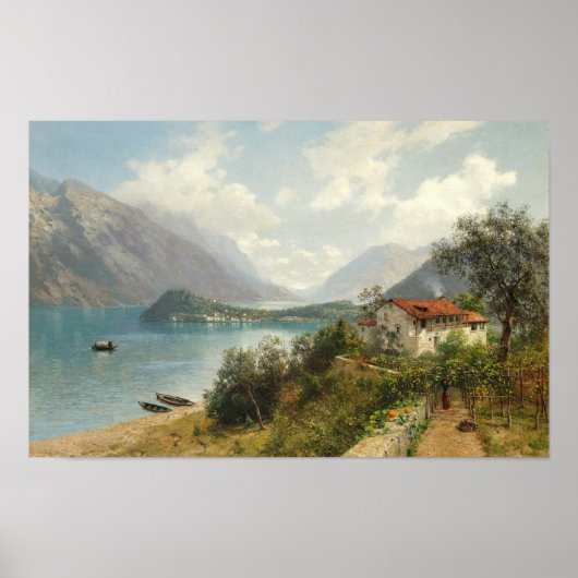 Ein Blick auf den Comer See Poster (Vorne)