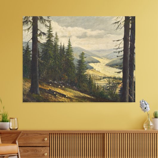 Ein Blick auf den Schwarzwald - Karl Julius Wilhel Leinwanddruck (Insitu (Wohnzimmer))