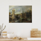 Ein Blick auf den Steen am frühen Morgen Poster (Küche)
