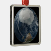 Ein Blick auf die Erde 2 Silbernes Ornament (Rechts)