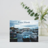 Ein Blick auf die Färöer von Torshavn Postkarte (Stehend Vorderseite)