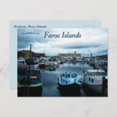 Ein Blick auf die Färöer von Torshavn Postkarte (Vorne/Hinten)
