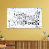 Ein Blick auf die M Street in Georgetown, Washingt Leinwanddruck (Insitu (Wohnzimmer))