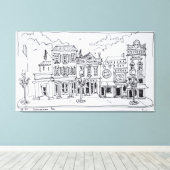 Ein Blick auf die M Street in Georgetown, Washingt Leinwanddruck (Insitu (Holzboden))