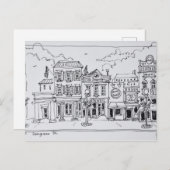 Ein Blick auf die M Street in Georgetown, Washingt Postkarte (Vorne/Hinten)