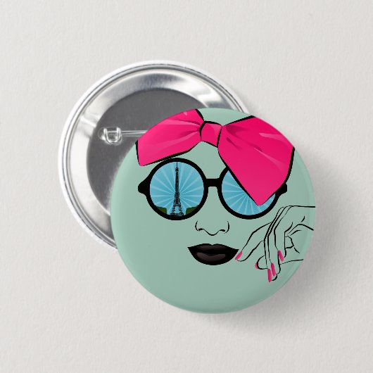 Ein Blick auf die Oversized Bow Face von Paris Button (Vorne & Hinten)