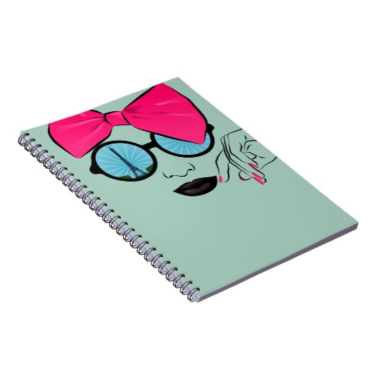 Ein Blick auf die Oversized Bow Face von Paris Notizblock (Rechte Seite)