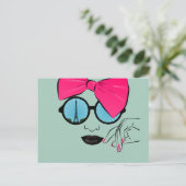 Ein Blick auf die Oversized Bow Face von Paris Postkarte (Stehend Vorderseite)