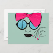 Ein Blick auf die Oversized Bow Face von Paris Postkarte (Vorne/Hinten)