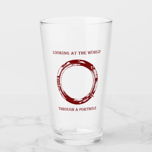 Ein Blick auf die Welt durch ein Porthole-Glas Glas (Vorderseite)