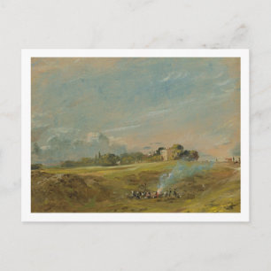 Ein Blick auf Hampstead Heath mit Zahlen um einen Postkarte