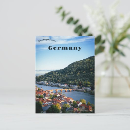 Ein Blick auf Heidelberg Deutschland Postkarte (Stehend Vorderseite)