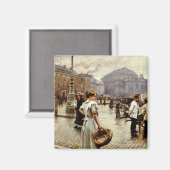 Ein Blick auf Kongens Nytorv, Kopenhagen Magnet (Vorderseite/Rückseite)